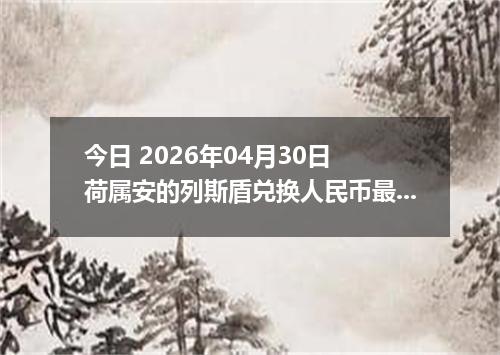今日 2026年04月30日 荷属安的列斯盾兑换人民币最新汇率行情