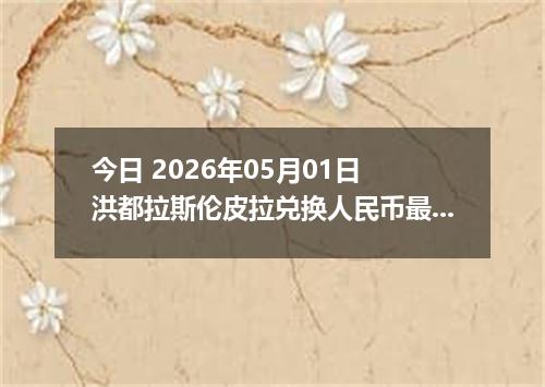 今日 2026年05月01日 洪都拉斯伦皮拉兑换人民币最新汇率行情