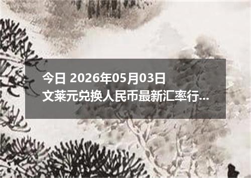 今日 2026年05月03日 文莱元兑换人民币最新汇率行情
