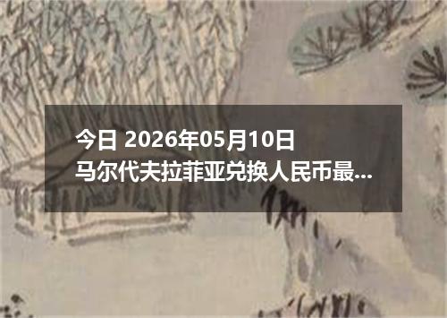 今日 2026年05月10日 马尔代夫拉菲亚兑换人民币最新汇率行情