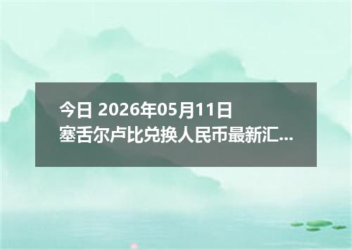 今日 2026年05月11日 塞舌尔卢比兑换人民币最新汇率行情