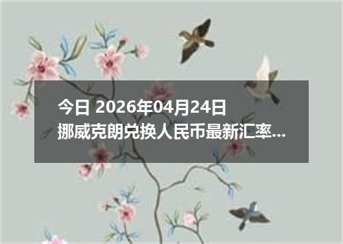 今日 2026年04月24日 挪威克朗兑换人民币最新汇率行情